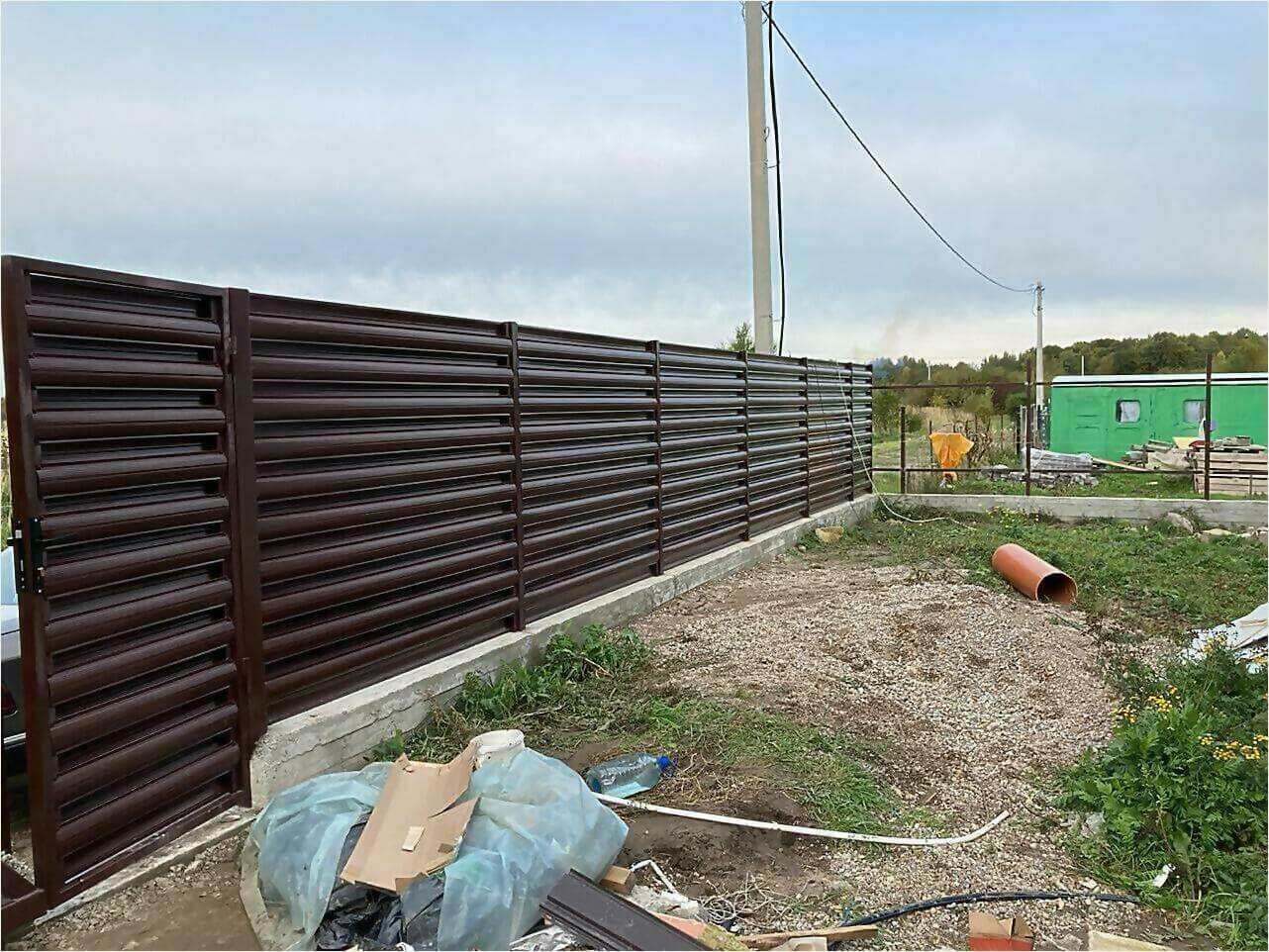 Забор из штакетника 85м фото6 в Перми
