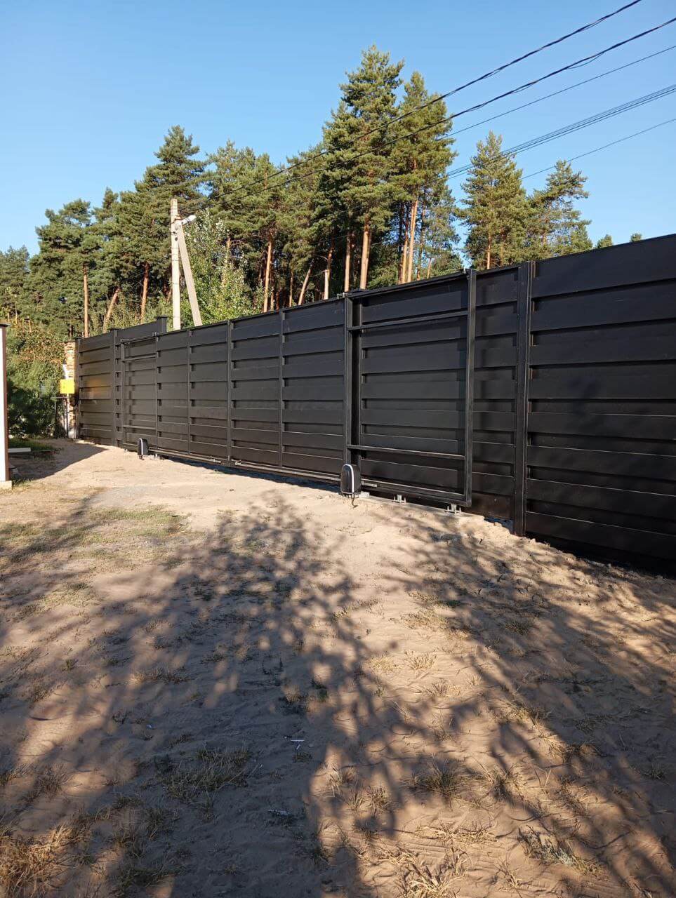 Забор-ранчо из металлопланкена 37м RAL9005 Черный МАТТЕ фото 2 в Перми